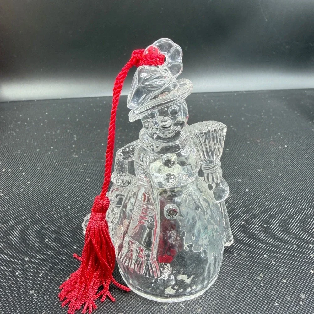 Marquis by Waterford Crystal Snowman Bell Ornament 1st‎ Issue Germany Boxed